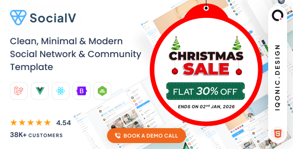 SocialV 5.0 - Social Network & Community Admin Template (Vue 3, React JS, HTML, Bootstrap 5)