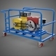 Cart Turbine Power Generator Set Diesel Engine Alternator Dynamo - 3DOcean Item for Sale