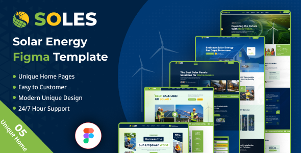 Soles - Solar Panel Installation & Maintenance Figma Template