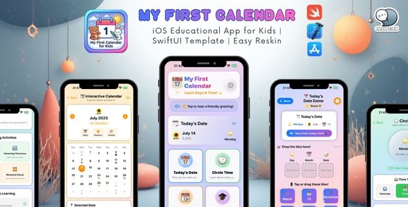 My First Calendar - iOS Educational App for Kids | SwiftUI Template