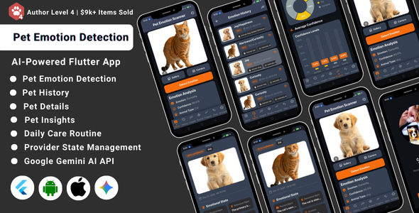 AI-Powered Pet Emotion Detection Flutter App | Pet Mood Tracker | Gemini Pet Behavior Analysis App