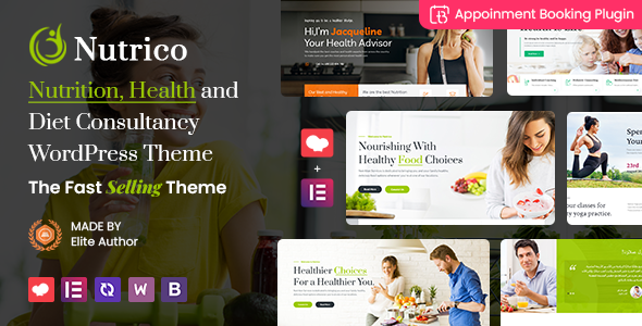 Nutrico - Nutrition Health Services WordPress Theme + Appointment Booking