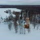 Aerial Top View of the Krimulda Evangelic Lutheran Church in Winter at Sunrise Latvia 4k Video - VideoHive Item for Sale