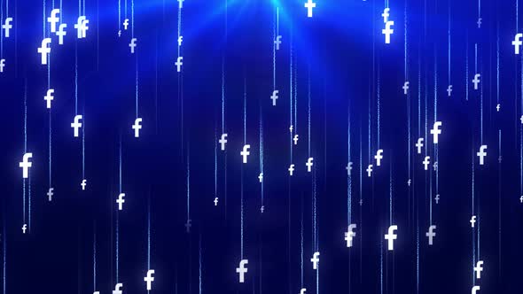 Falling Facebook Icon Background