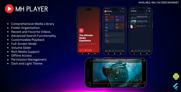 MH Player: The Ultimate Media Experience - Flutter MX Player Clone Full Application