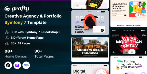 Grafty - Creative Agency & Portfolio Symfony 7 Template