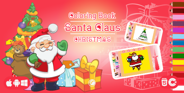 Coloring Book: Santa Claus - HTML5 Game Template