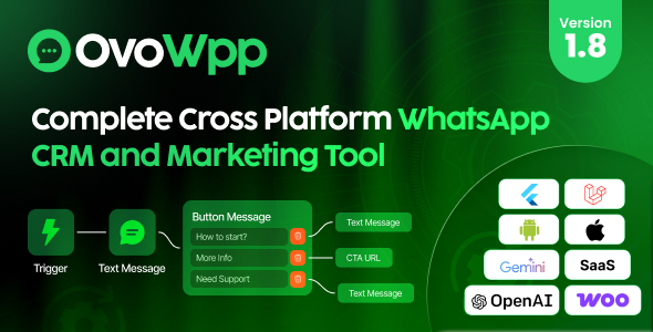 OvoWpp - Complete Cross Platform WhatsApp CRM and Marketing Tool | Web and Mobile App | SaaS