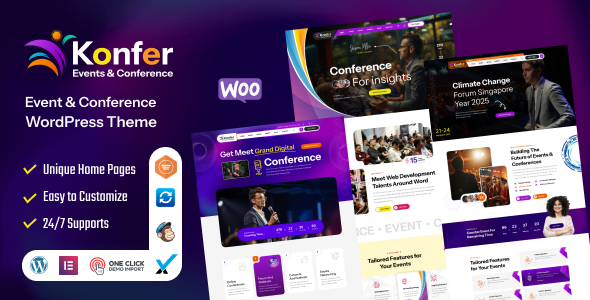 Konfer - Conference and Event WordPress Theme