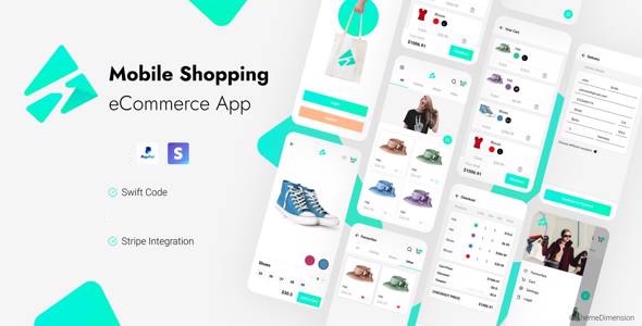Mobile Shopping – iOS Ecommerce App Template (Swift, Stripe-Ready, JSON & API, Demo Mode)