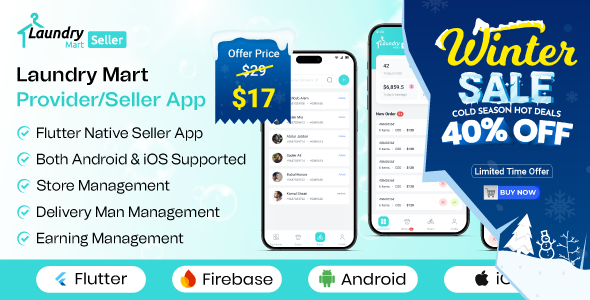 LaundryMart  - Laundry Provider  Mobile App Addon