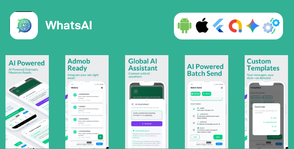 WhatsAI - A production-ready Flutter application that empowers you to send messages at scale