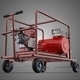 Small Scale Power Plant Mobile Generator Cart Set Genset Diesel - 3DOcean Item for Sale
