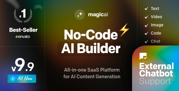 MagicAI - OpenAI Content, Text, Image, Video, Chat, Voice, and Code Generator as SaaS