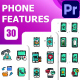 30 Phone Features Icons | Premiere Pro & Lottie Animation - VideoHive Item for Sale