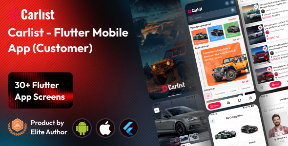 Carlist - Car Listings / Dealership / Directory Mobile App for Customers (Flutter)