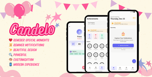 Candlero - Birthday and Anniversary Reminder App with Gamification