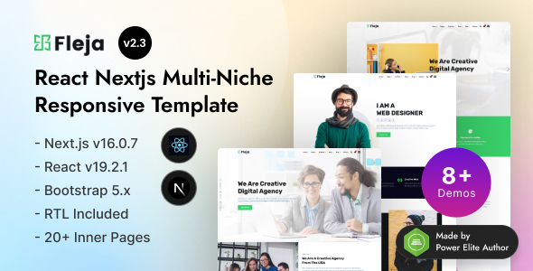 Fleja - React Nextjs 16 Multi-Niche Responsive Template