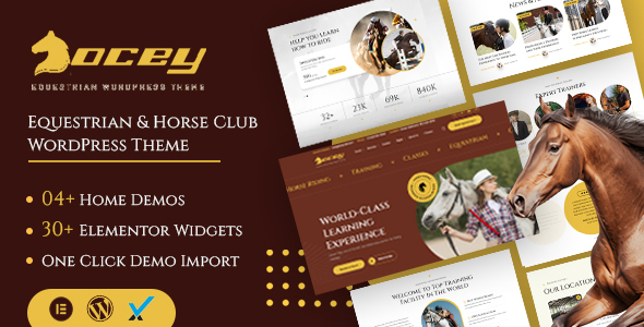 Jocey - Equestrian & Riding Club WordPress Theme + RTL