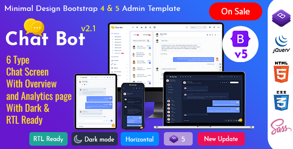 Chatx Bot Responsive Bootstrap Admin Dashboard Template