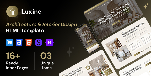 Luxine - Architecture & Interior Design HTML Template