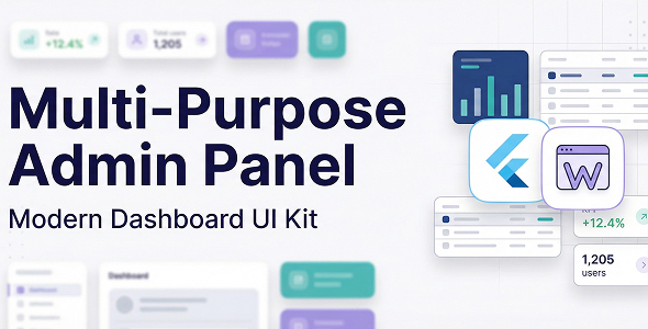 Multipurpose Admin Dashboard UI Kit – Flutter Web SaaS Template
