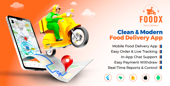 Foodx Multi Restaurant - Food Ordering Delivery Man App