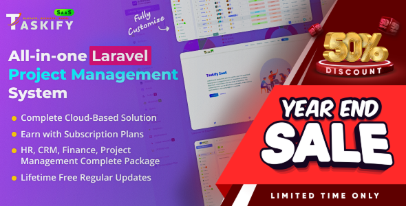 Taskify SaaS - Project Management System in Laravel