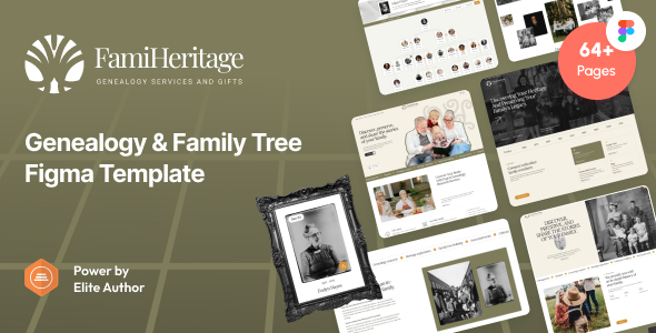 FamiHeritage - Genealogy & Family Tree Figma Template