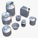Farm Dairy Metal Containers Set M1 - 3DOcean Item for Sale