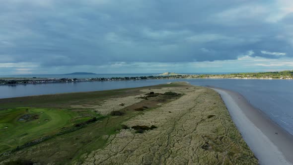 Dollymount Strand, North Bull Island, and Ireland's Eye island