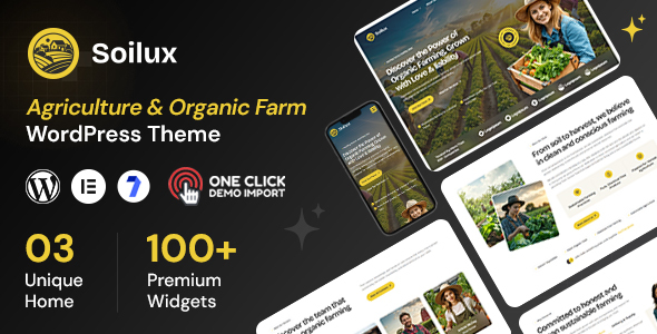 Soilux - Agriculture & Organic Farm WordPress Theme