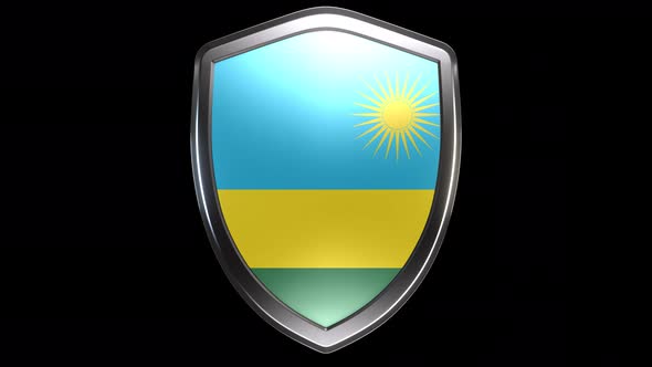 Rwanda Emblem Transition with Alpha Channel - 4K Resolution