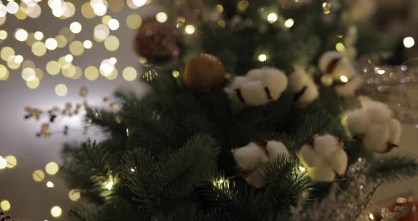 Christmas Tree Decorations with Garland Vertical Video