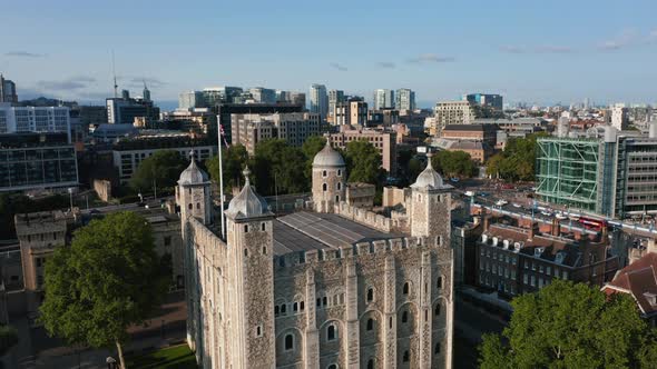 Aerial View of Medieval Keep White Tower