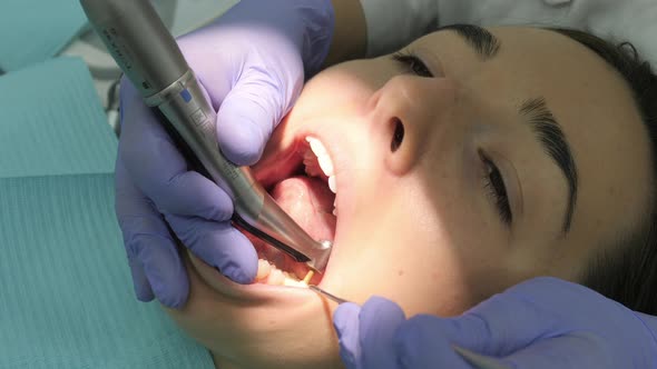 Patient on a dental chair