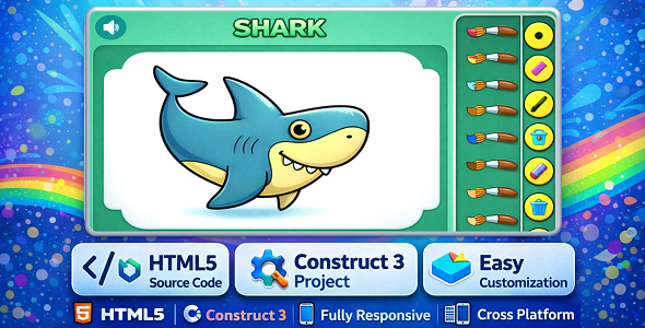 Kids Coloring Game with Sounds – HTML5 Construct 3