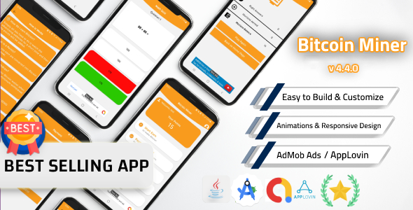 Bitcoin Miner App with Admin Panel and Admob