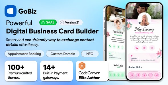 GoBiz - vCard SaaS Digital Business Card Builder