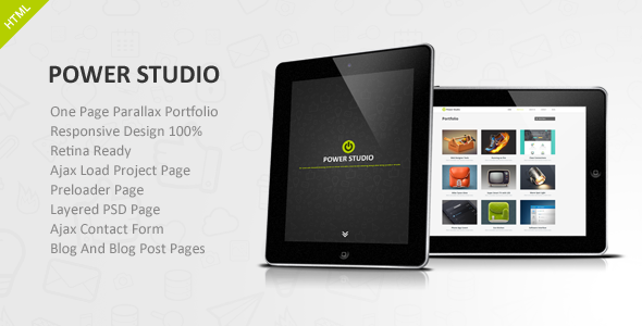 Power Studio - One Page Parallax HTML Portfolio