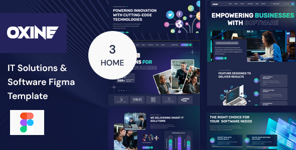 oxine-  IT Solutions & Software Figma Template