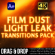 Film Dust Light Leak Transitions Pack AE - VideoHive Item for Sale