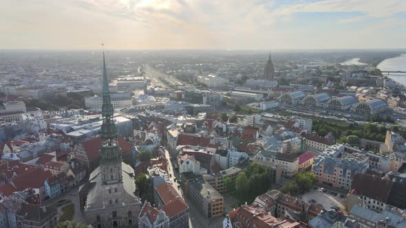 Riga panorama in the morning