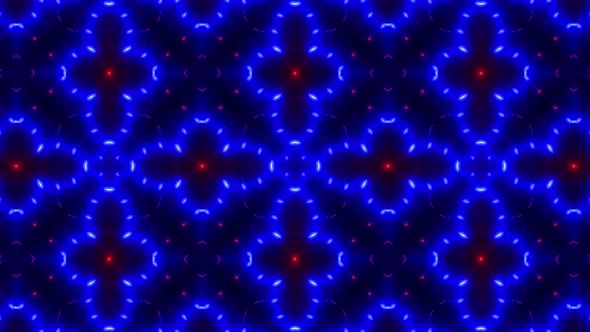 Red And Blue Kaleidoscope Light Loop Background 4K 02