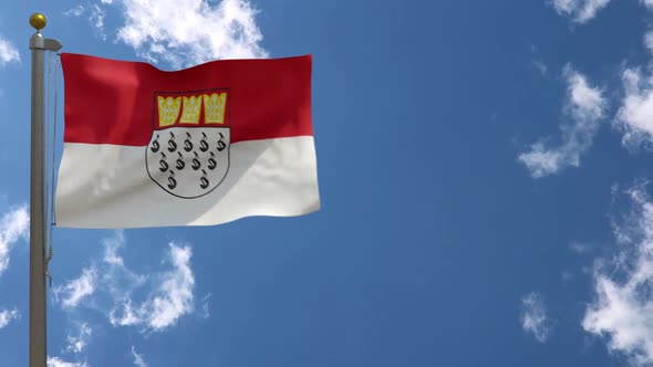 Cologne Köln City Flag (Germany) On Flagpole