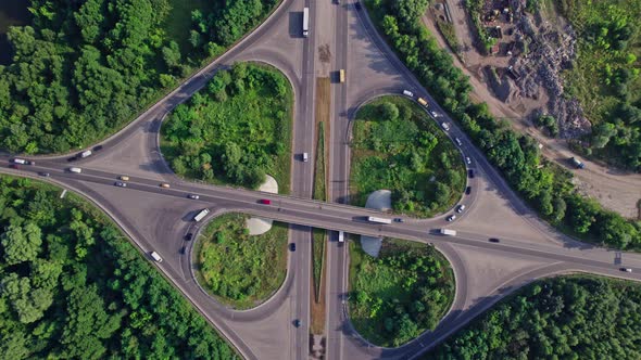 Cars are Moving on a Multilevel Road Junction