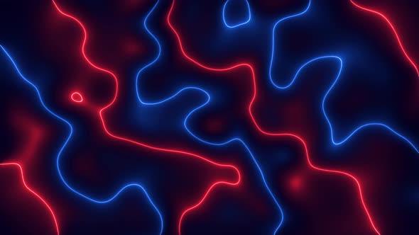 Blue Red Color Neon Light Wavy Liquid Animated Background