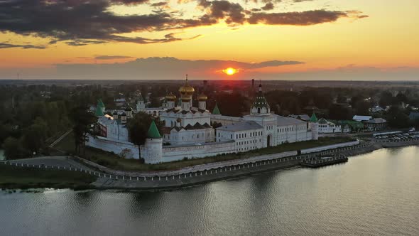 Ipatievsky Monastery in Kostroma at Sunset Russia