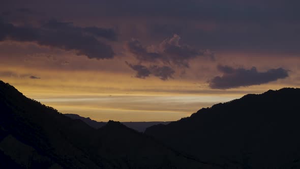 Dramatic Sky During Sunset Above Alps Switzerland