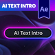 AI Text Intro - VideoHive Item for Sale